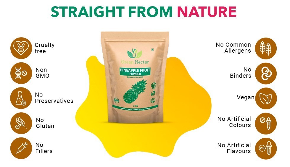 Pineapple Fruit Powder, Concentrate for Drink Mix, Smoothies, Sugar Free 16 Oz