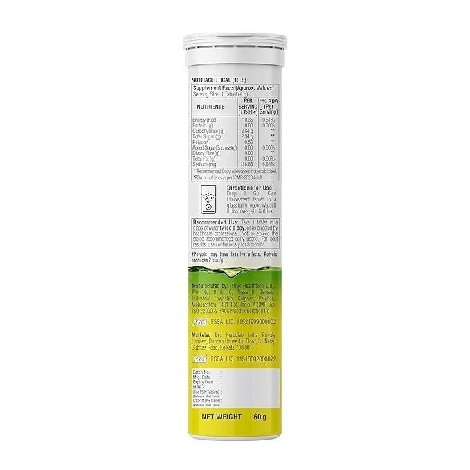 Dr. Vaidya’s Gut Care Effervescent Tablets Improves Digestion 15 Tablets.