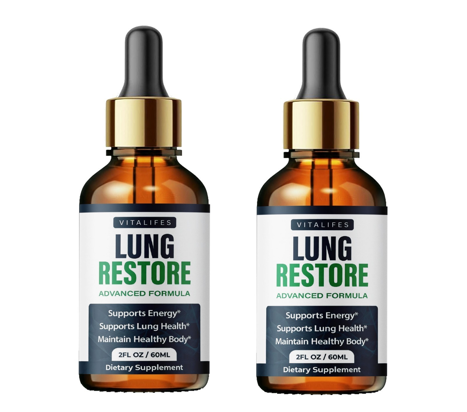 (2 Pack) Lung Restore Drops Advanced Formula for Lung Health Support 30 Servings