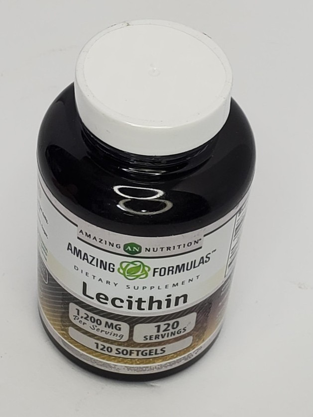 Amazing Formulas Lecithin 1200mg 120 gels Supplement Soybean Oil exp 1/27