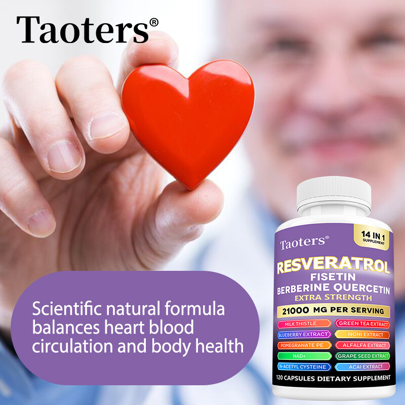 Resveratrol Capsules, Supports Brain & Heart Health 120 Capsules x 3 Bottle