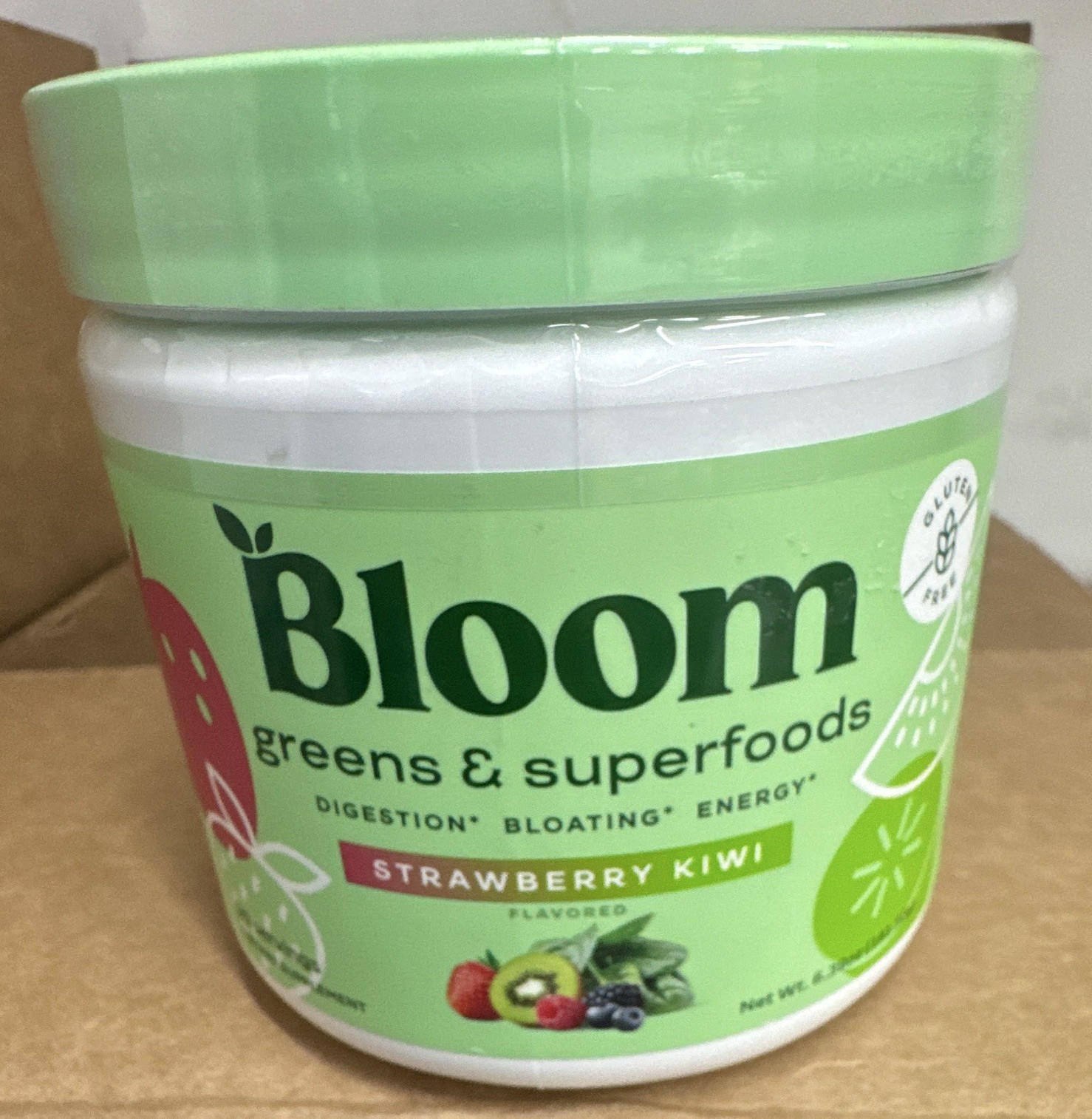 Bloom Greens & Superfoods Powder Strawberry Kiwi Gluten-Free Digestive & Energy