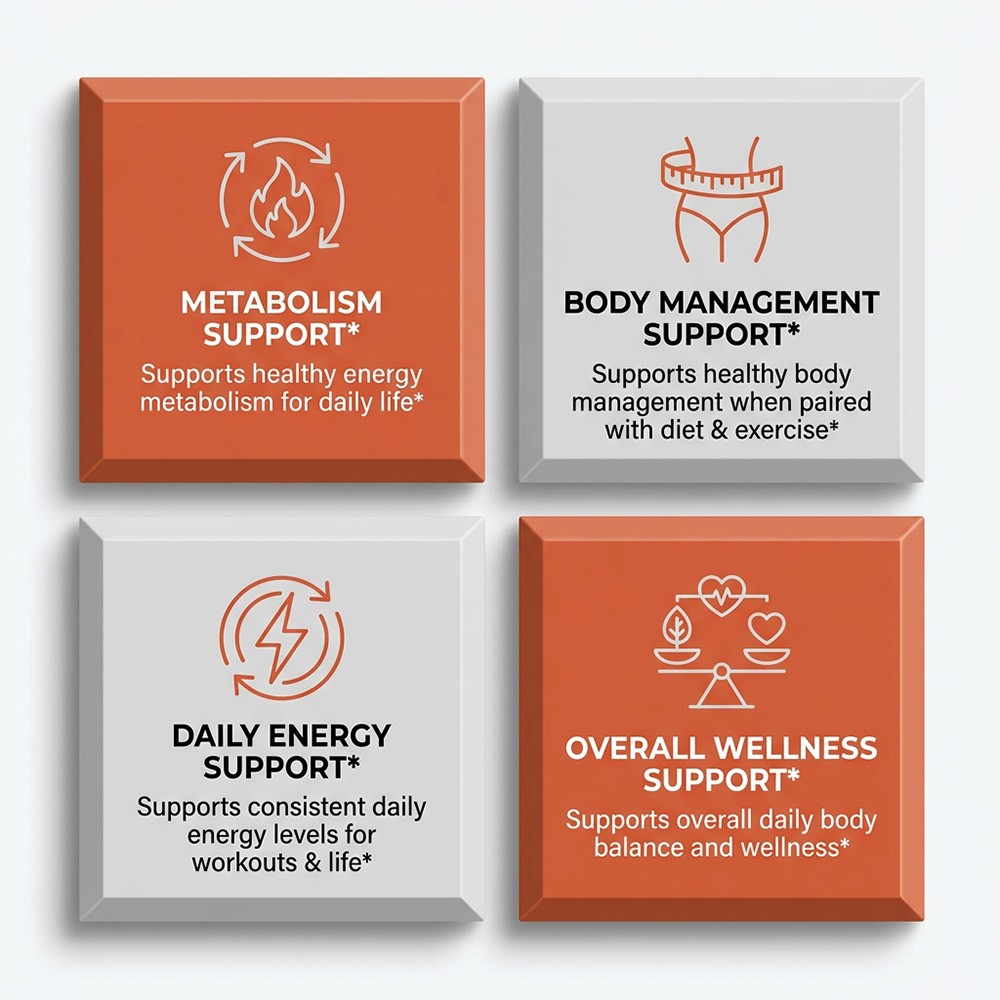 Fat Burner Caps-Supports Metabolism, Energy&Healthy Body Management 30~120Caps