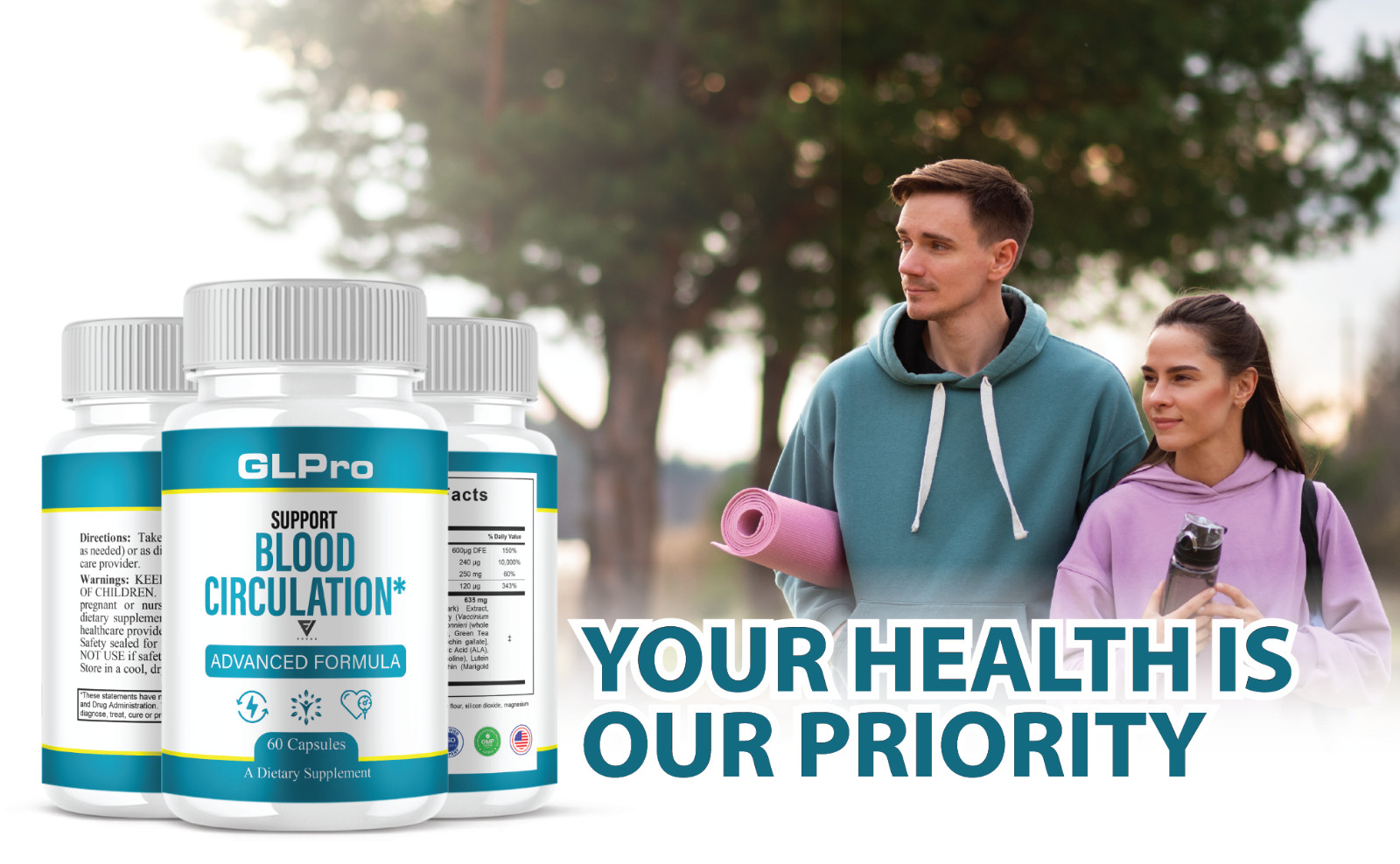 (5 Pack) GLPro Advanced Blood Support Supplement, GLPros Pills (300 Capsules)