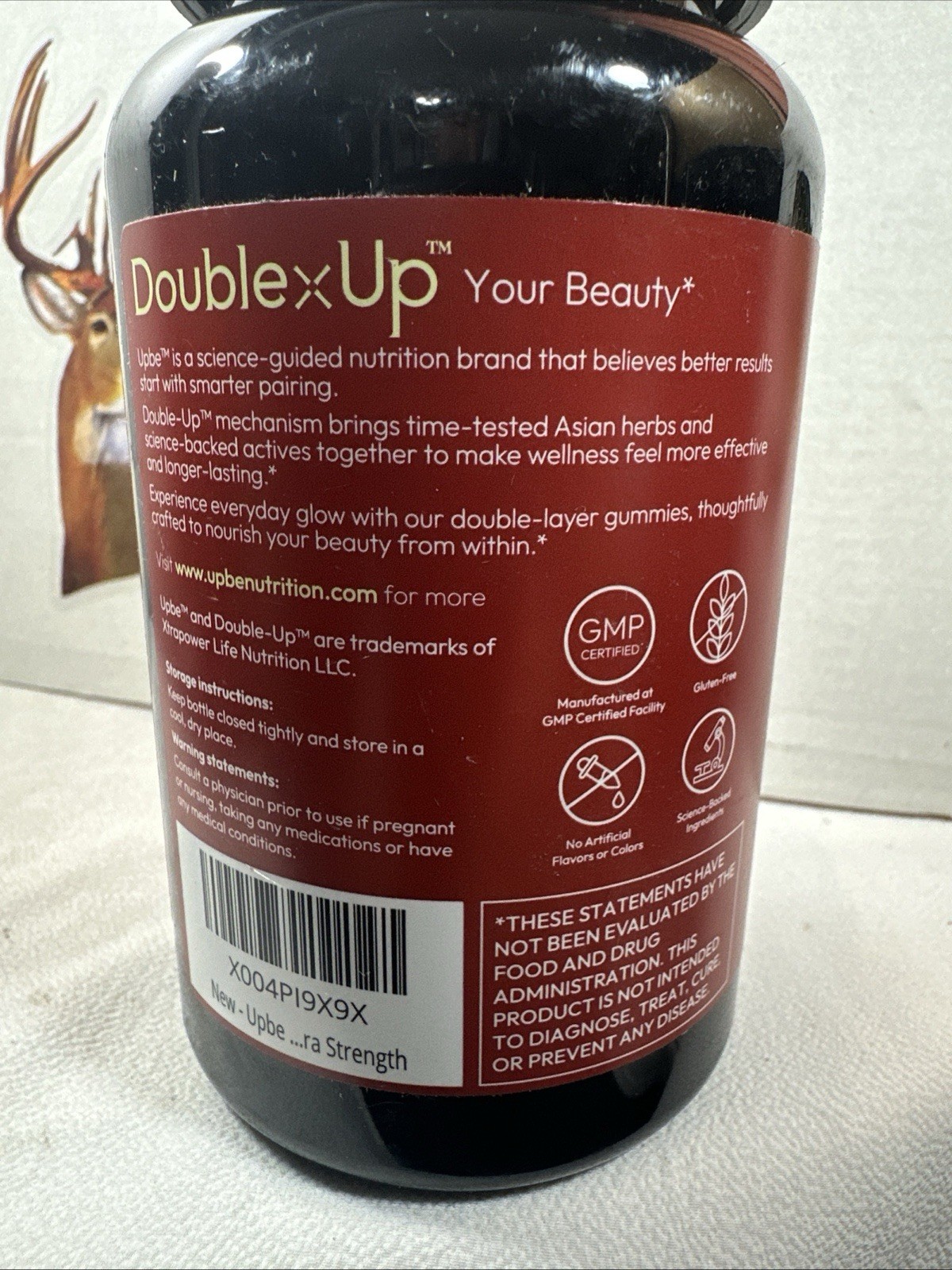 Upbe DoublexUp Hair Skin Nails Gummies 60 Count Dietary EXP 05/27 FREE SHIPPING