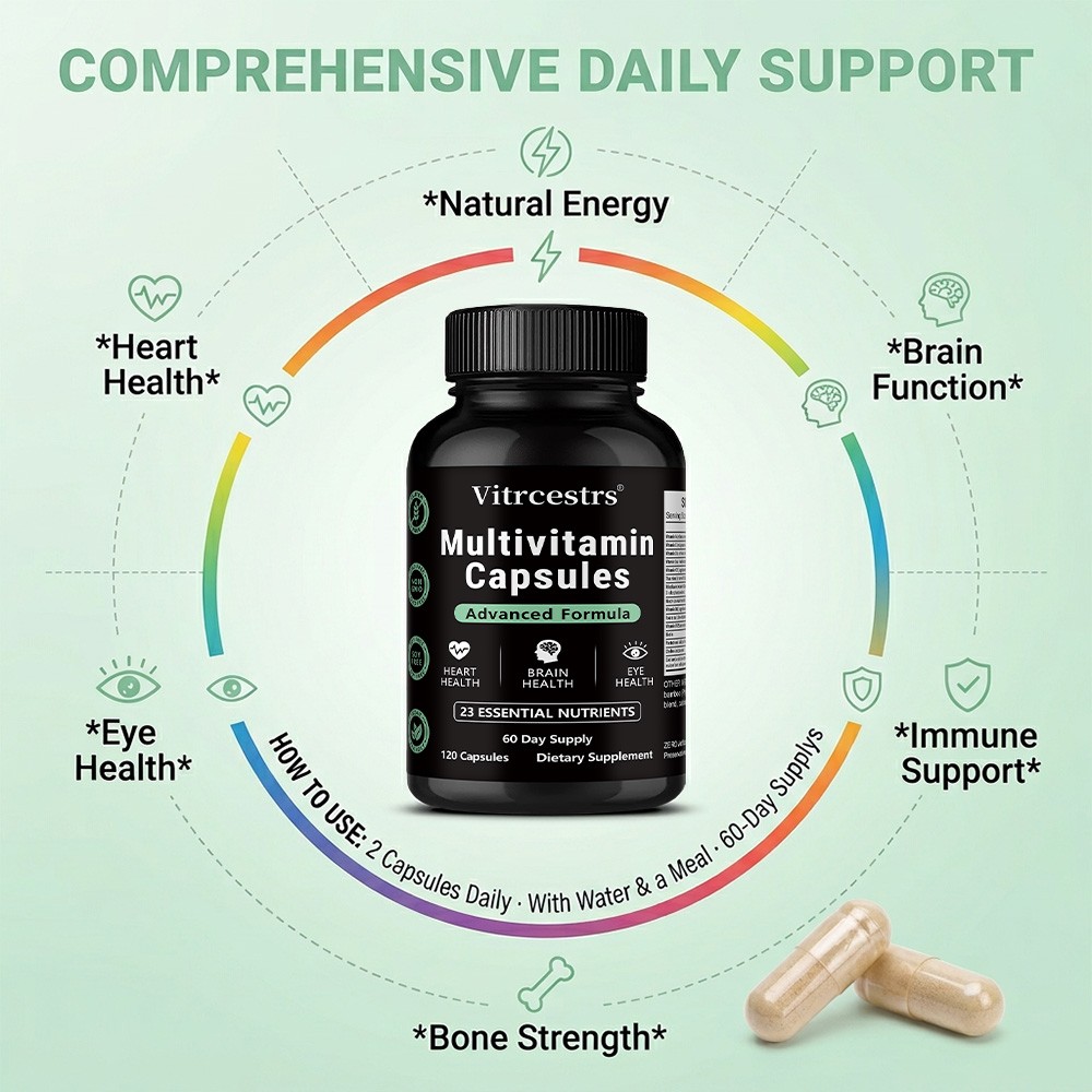 23in1 Multivitamin 30/60/120 Caps Daily Essentials for Heart,Brain,Eye & Immune