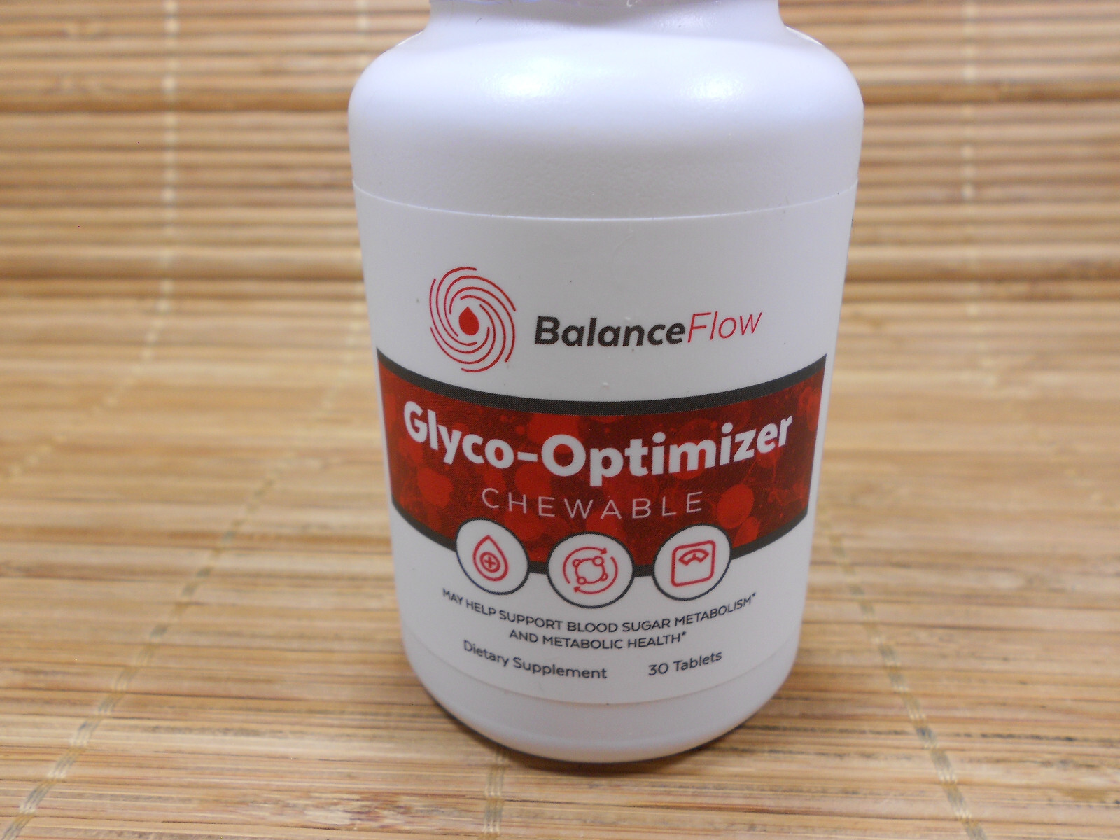 Lot of 2 BalanceFlow Glyco-Optimizer Chewable 30 Tablets Each, EXP 2026, Sealed