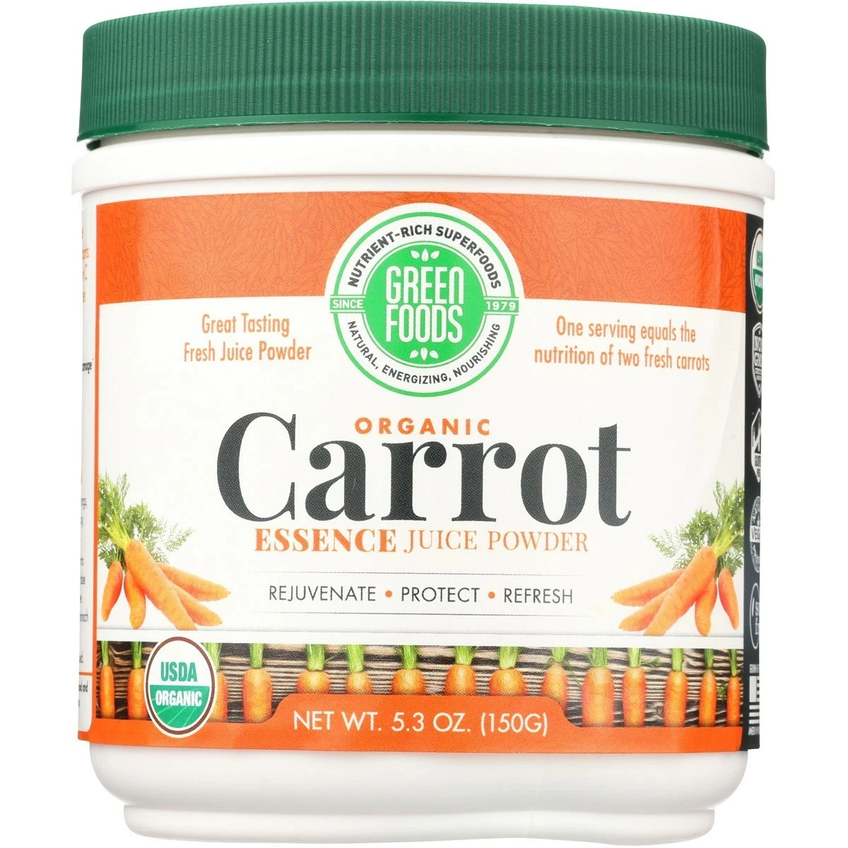 Green Foods Organic Carrot Essence Juice Powder 5.3 Oz