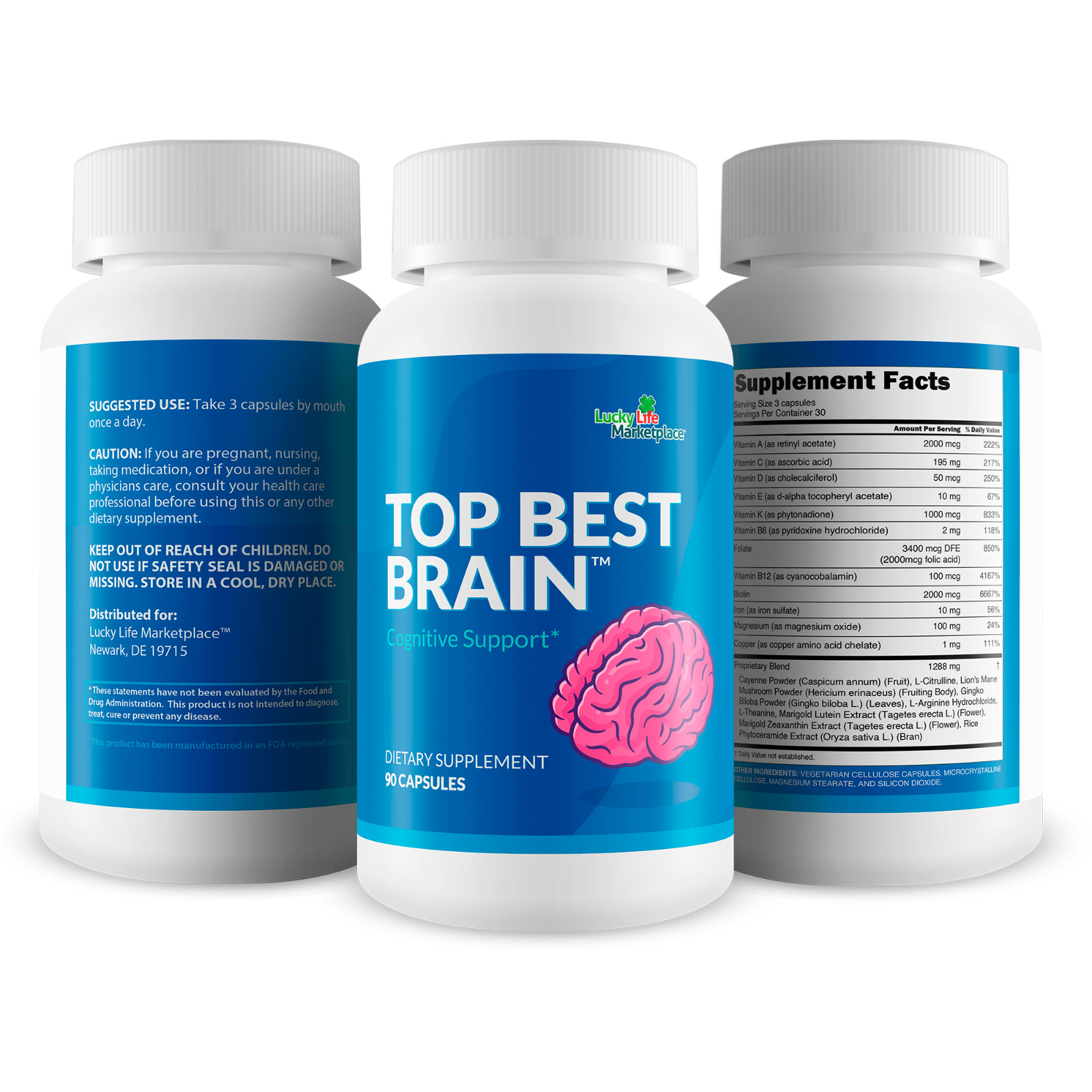 Top Best Brain – Cognitive Support Supplement for Memory, Focus, & Concentration
