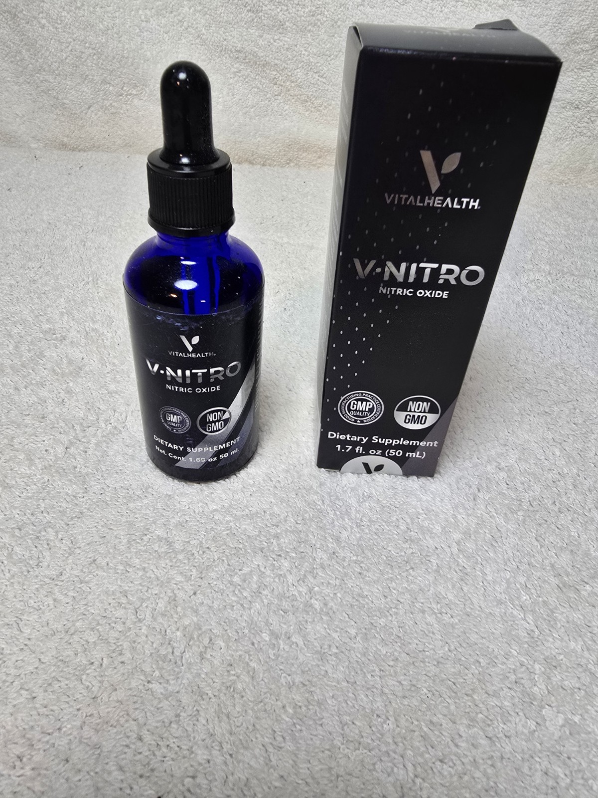 VitalHealth V-Nitro Nitric Oxide Liquid Drops Orange Non-GMO 1.7 fl oz