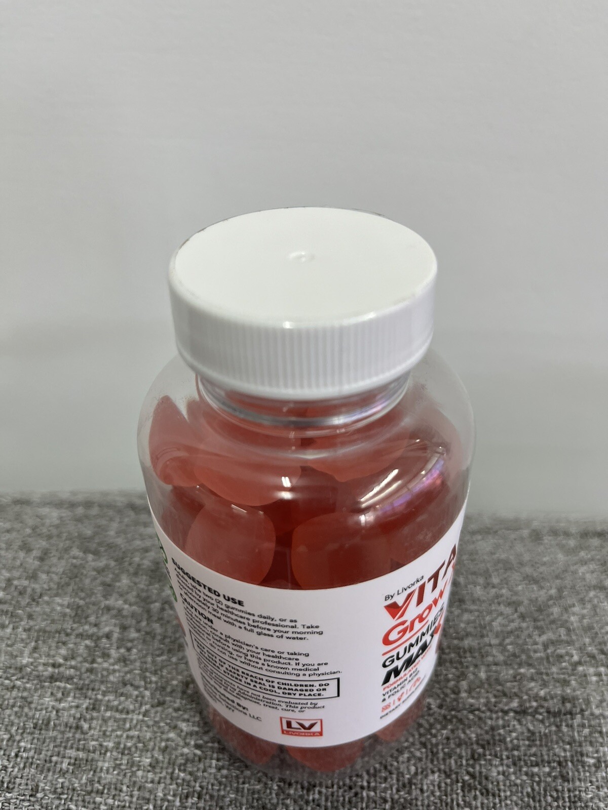 Vital Grow XL Max Gummies Vitamin B12 Folic Acid Supplement (1 Month Supply) New