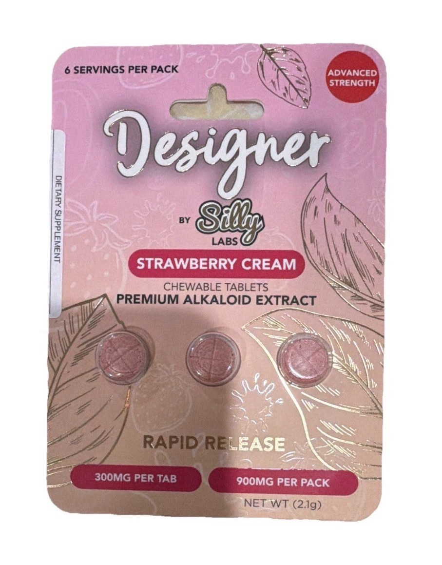Silly Labs Strawberry Cream Rapid Release Chewable Tablets 300mg 3ct
