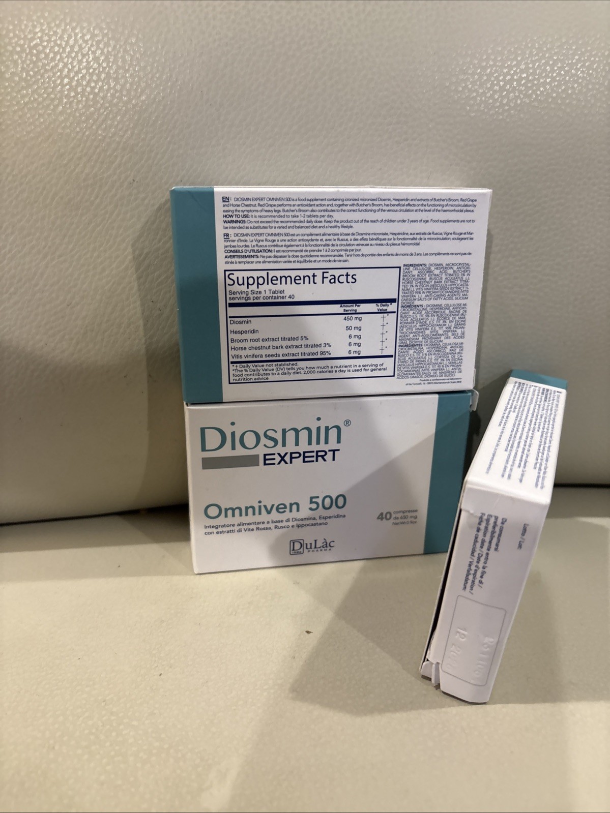 3x Dulac Diosmin Expert Omniven 500 40 Tabs Leg Circulation Support EXP 12/26