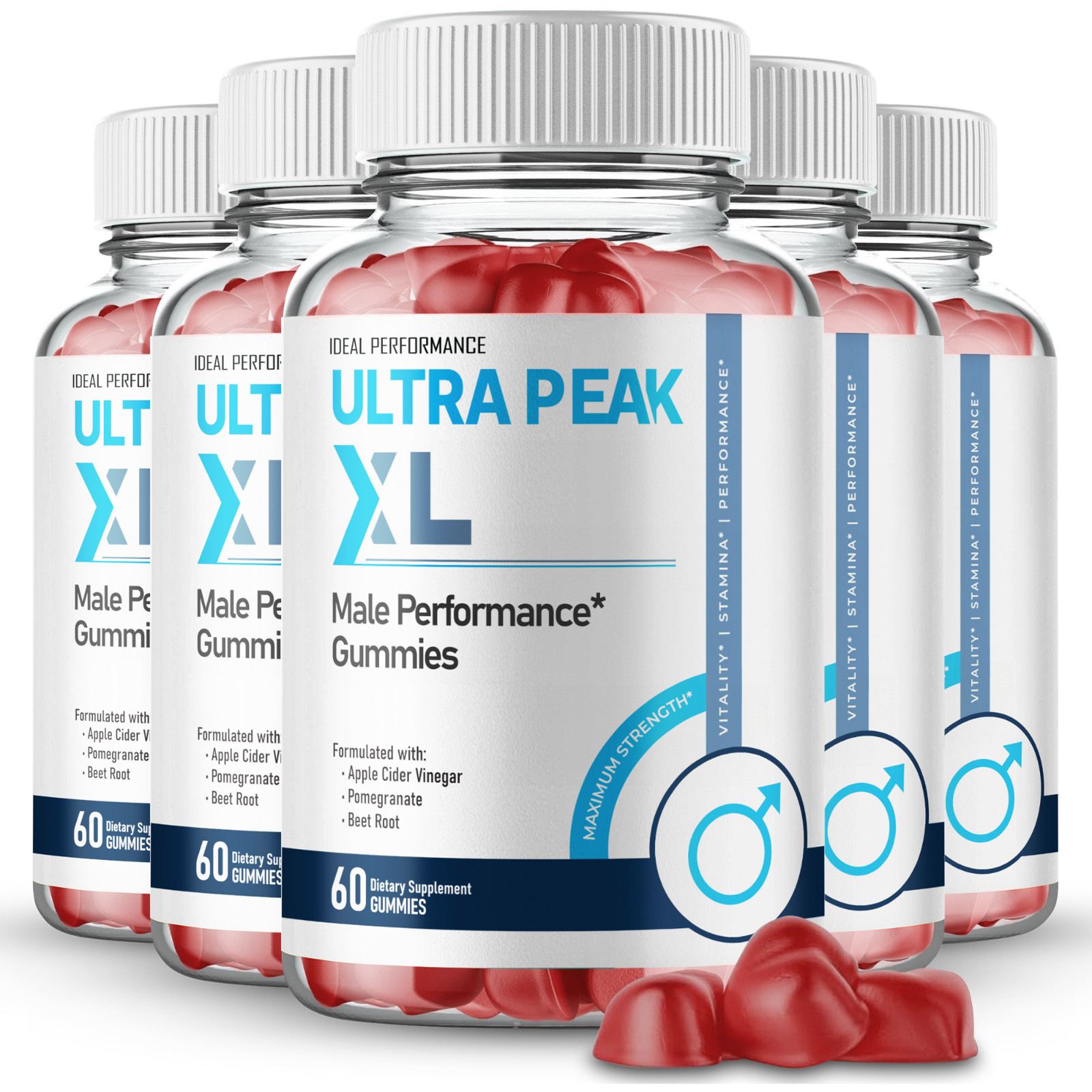 Ultra Peak XL Gummies, Official UltraPeak XL Supplement Gummy (5 Pack)
