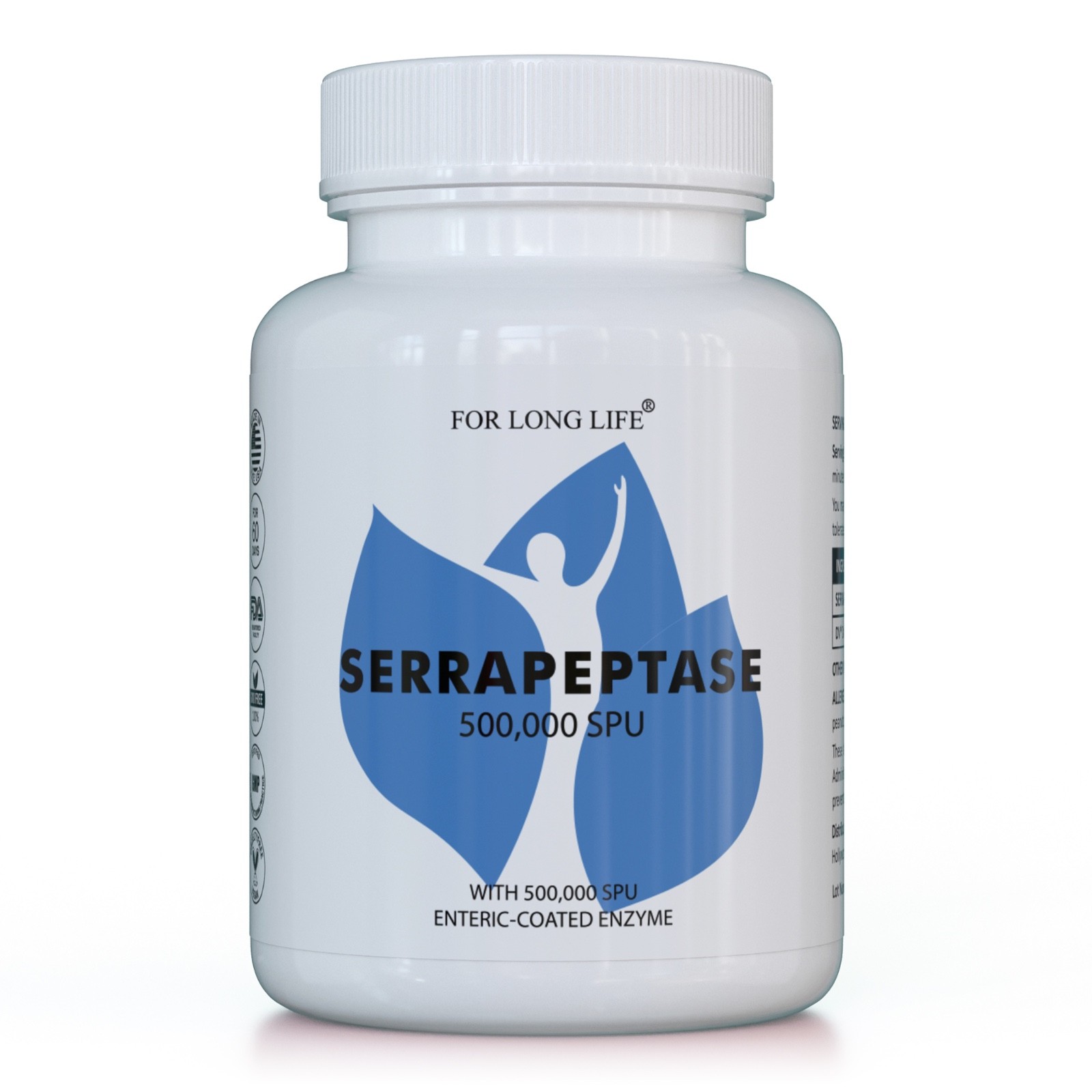 SERRAPEPTASE Enzyme 500,000 SPU ENTERICCOATED ANTIINFLAMMATORY – Pack of 2