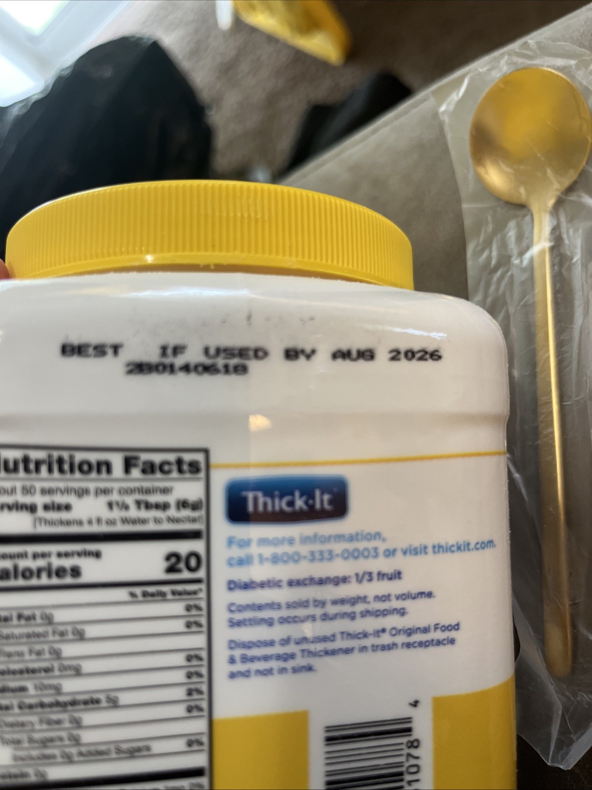 Thick-It Original Food & Drink Thickener Unflavored 10 oz. Canister Exp 10/2026