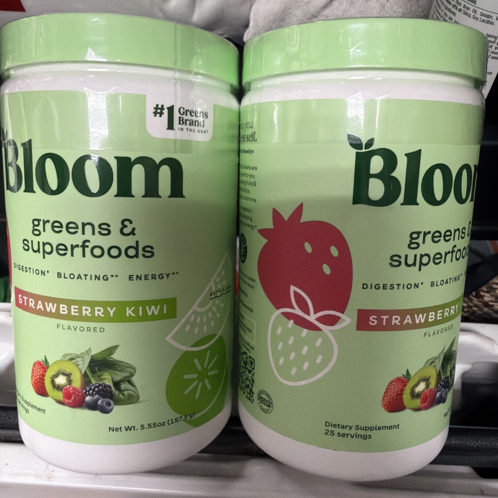 2pcs Bloom Greens & Superfoods Powder Digestion Bloating Energy 5.4oz
