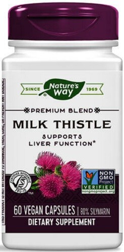 Natures Way Milk Thistle Veg Capsules 60 – for for Liver Support
