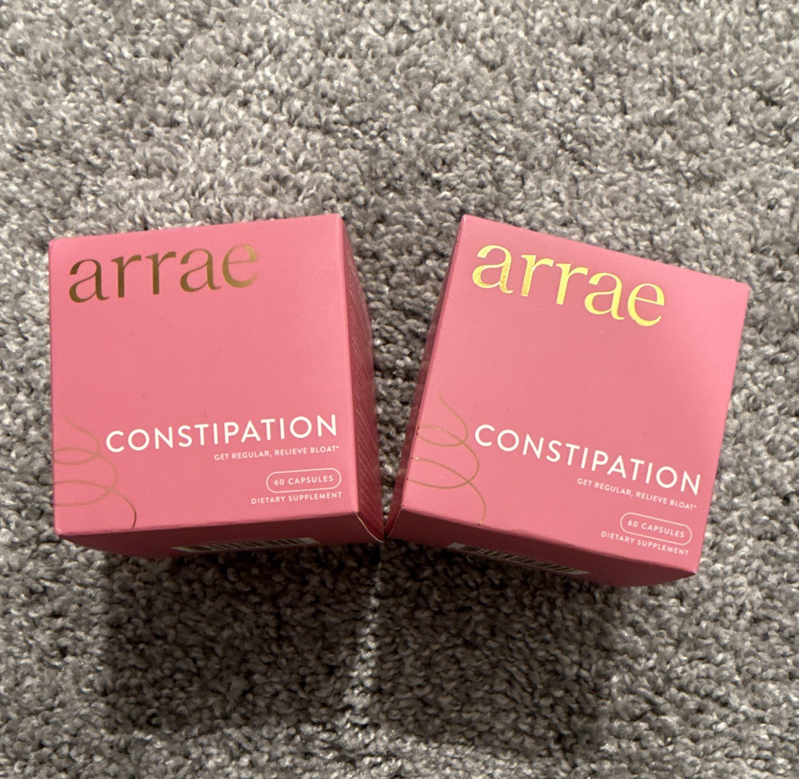 arrae Constipation Relief Dietary Supplement Capsules 60 Count Exp 07/2026