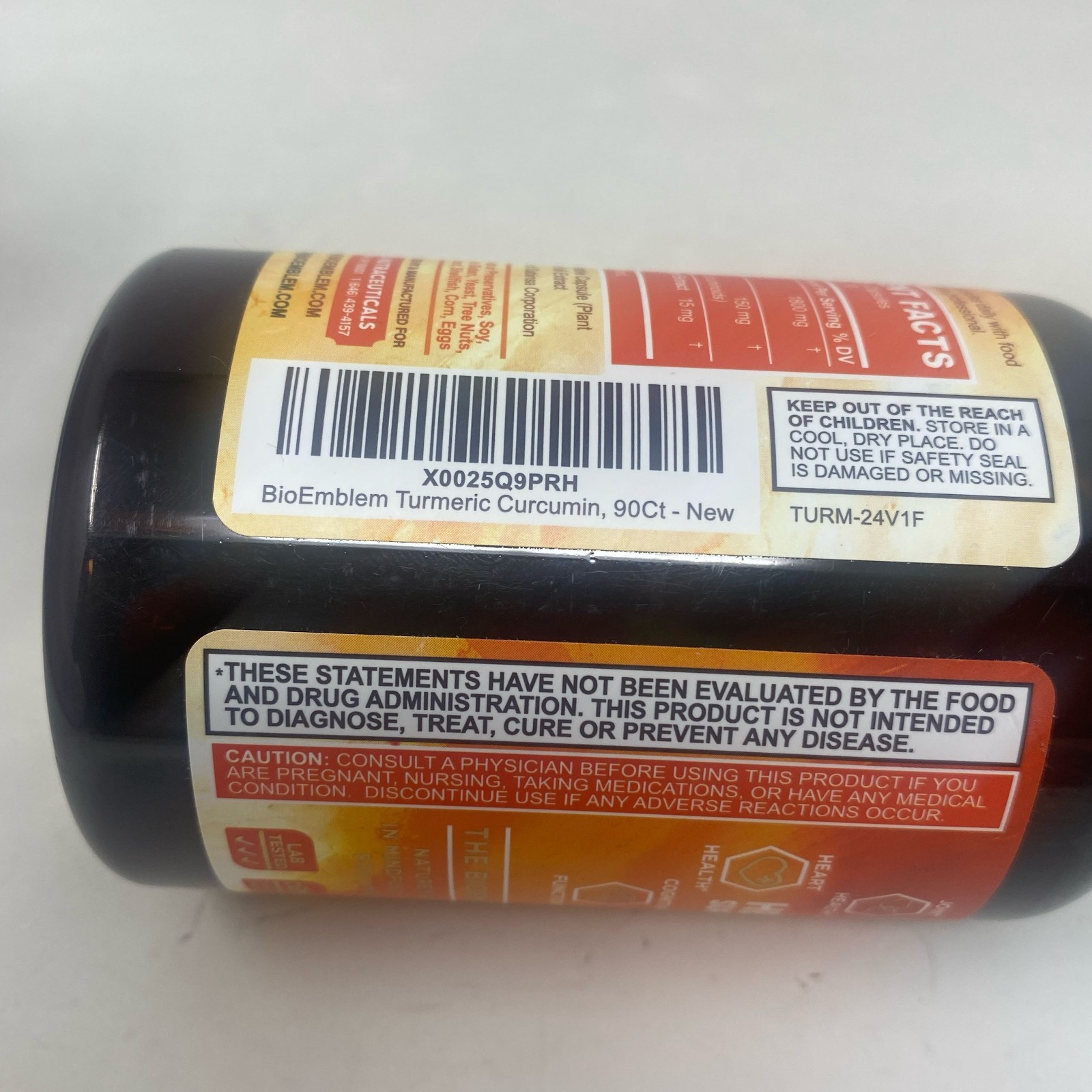 BioEmblem Turmeric Curcumin w/ BioPerine, 90ct (30-Day)