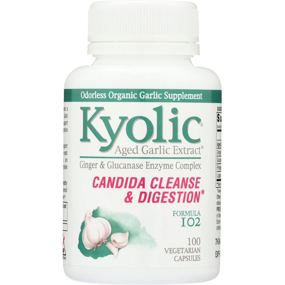Kyolic Formula 102 Candida Cleanse Digestion Garlic Supplement 100 1 Pack