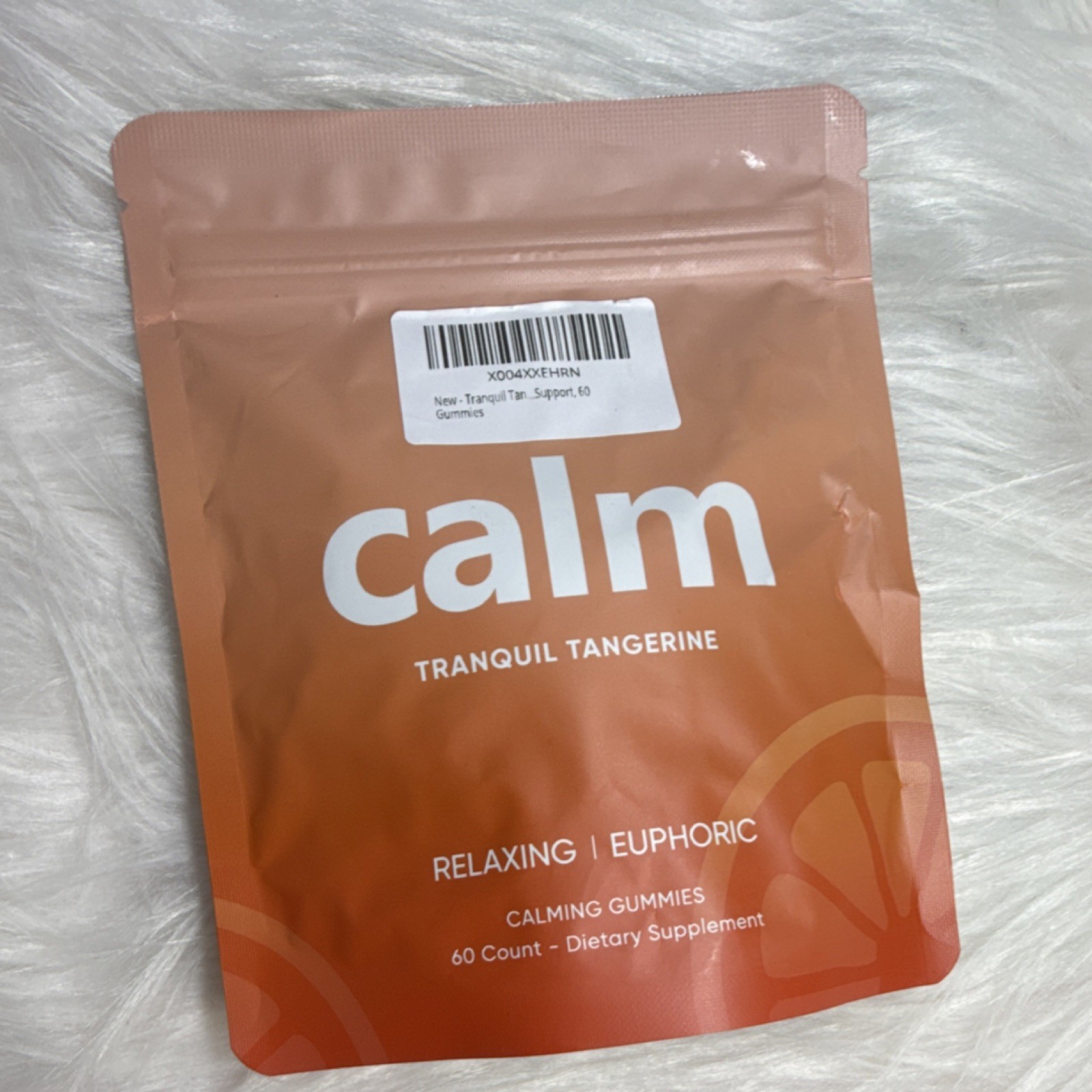 calm Tangerine Calming Gummies 60ct Ashwagandha GABA L-Theanine All Natural