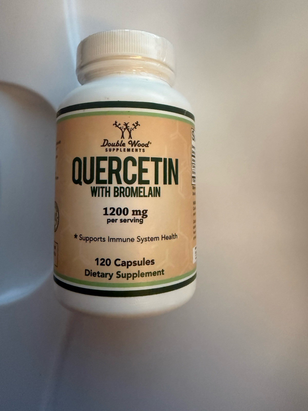 Double Wood Quercetin + Bromelain 120 Capsules 1200mg Non-GMO Immune Support