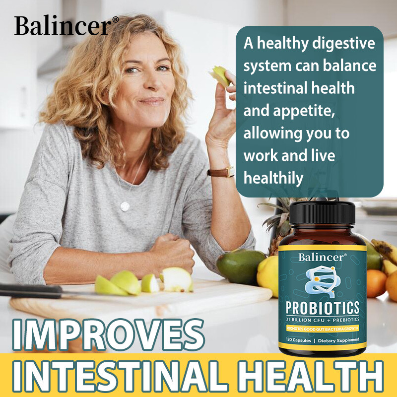Probiotic Blend Contains 31 Billion CFU 120 Capsules Vitamin Supplement