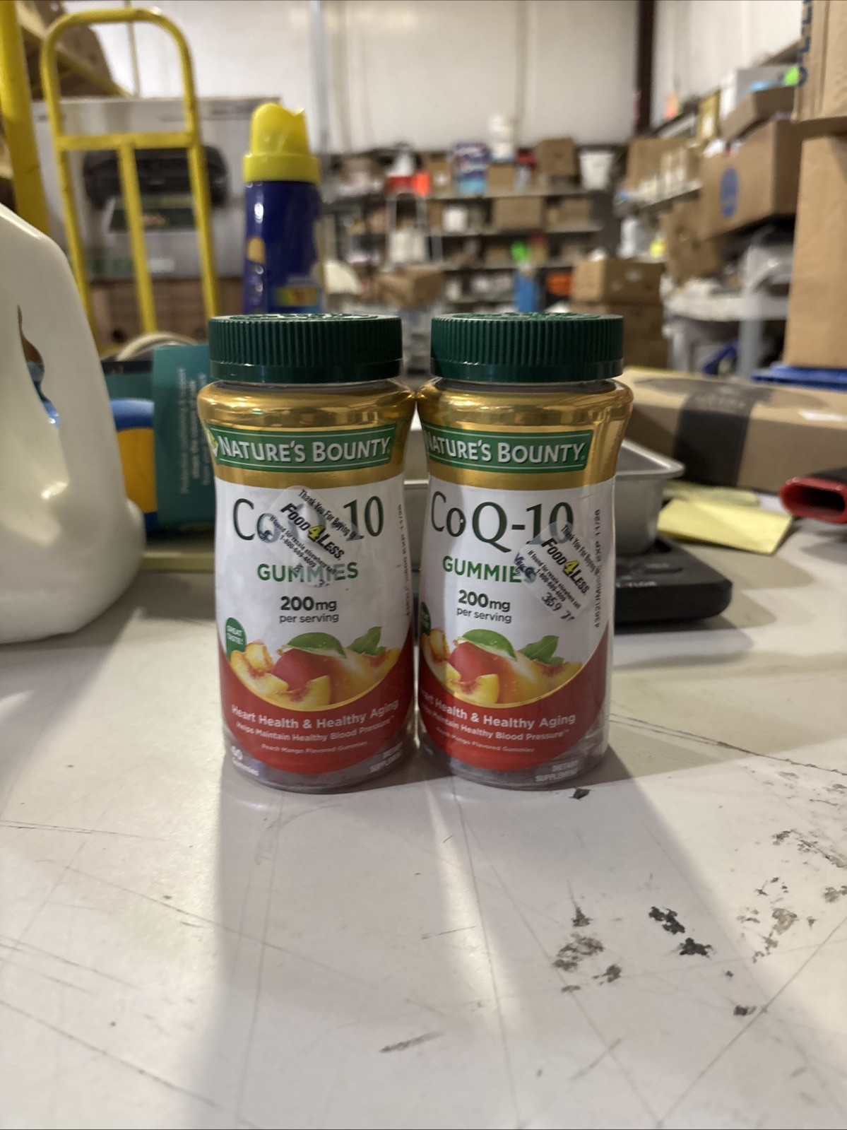 2 Pack CoQ10 Coenzyme 200mg 120 Gummies (2×60) Heart Health, Peach Mango Flavor