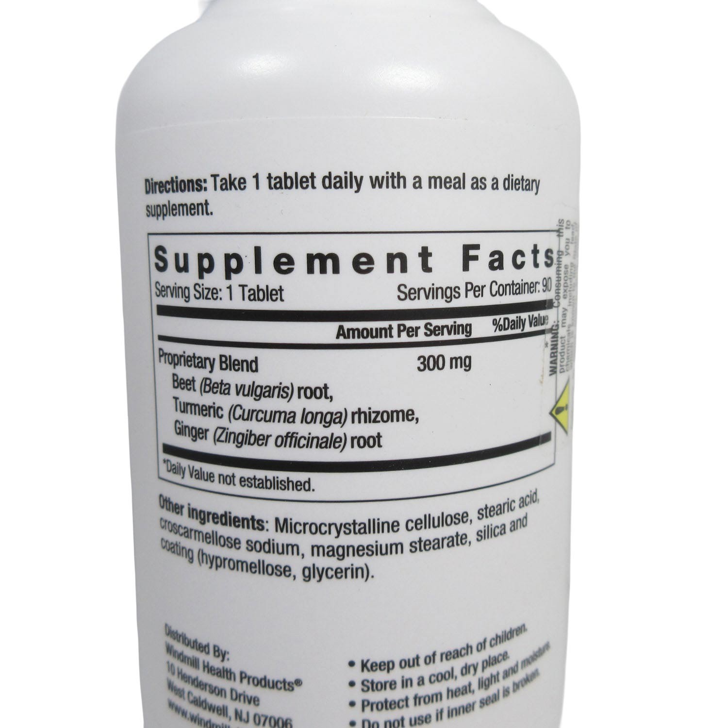 Nutrition Works Beets with Turmeric & Ginger 300mg Circulation Superfood 90 Tabs