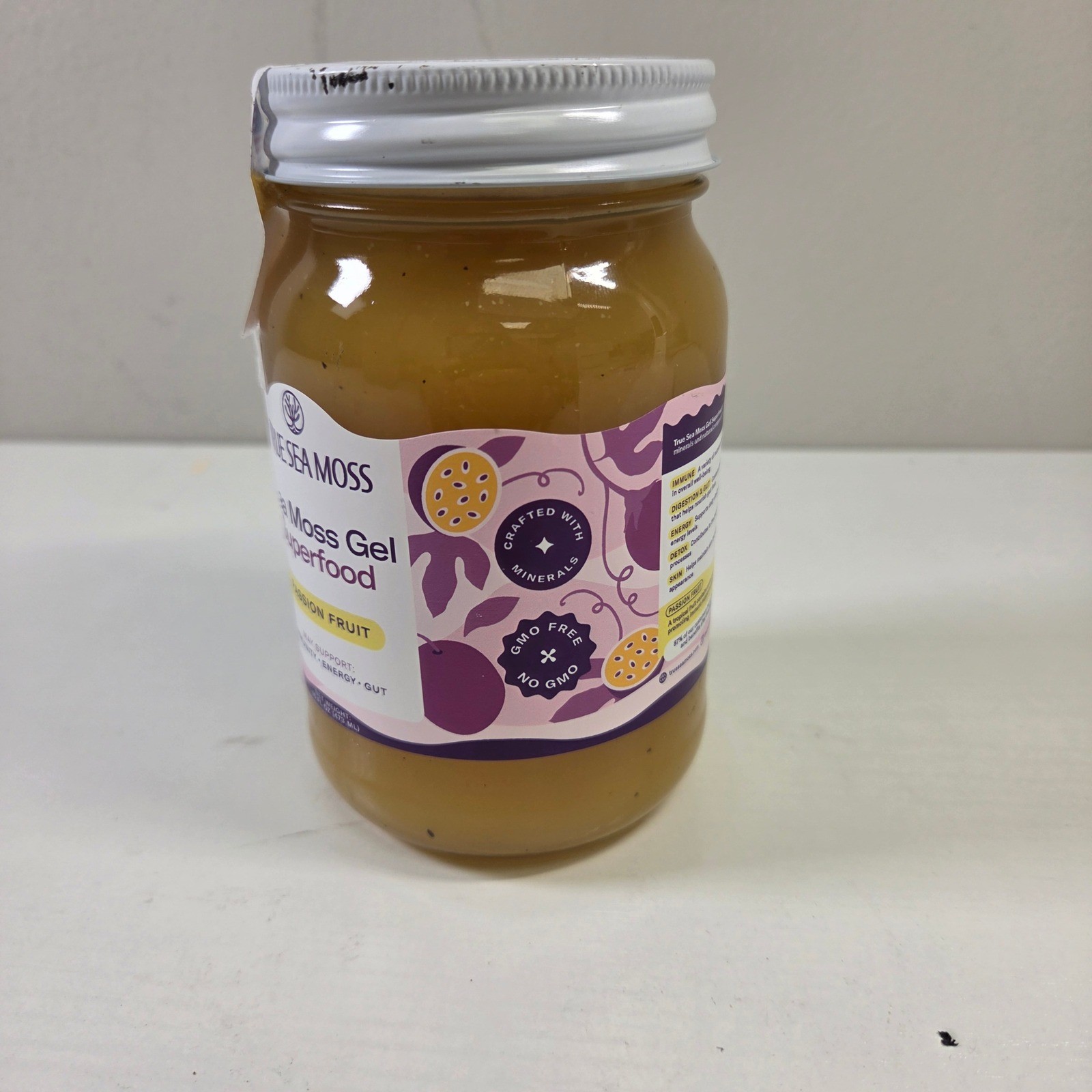 True Sea Moss Gel Superfood Passion Fruit 16oz Immune Energy Gut Support NEW