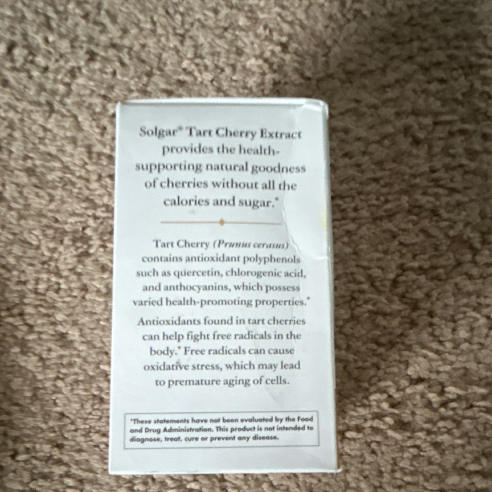Solgar Tart Cherry Extract 90 Veg Capsules Vegan Gluten-Free Exp 06/2026