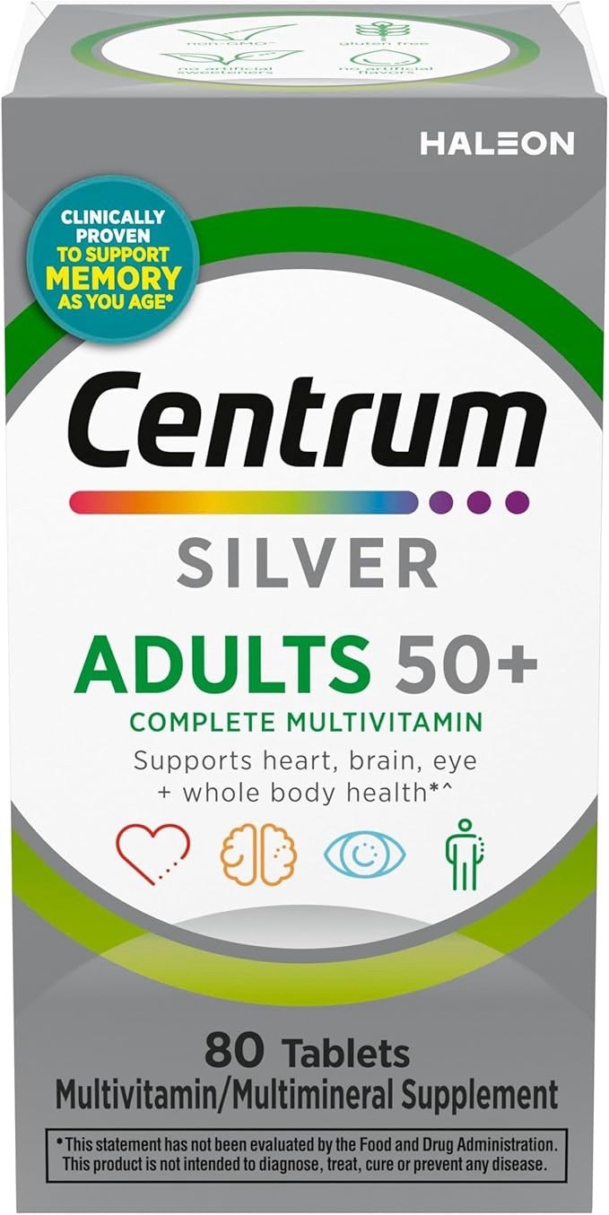 Centrum Silver Adults 50+ Complete Multivitamin/Multimineral 80 Tablets