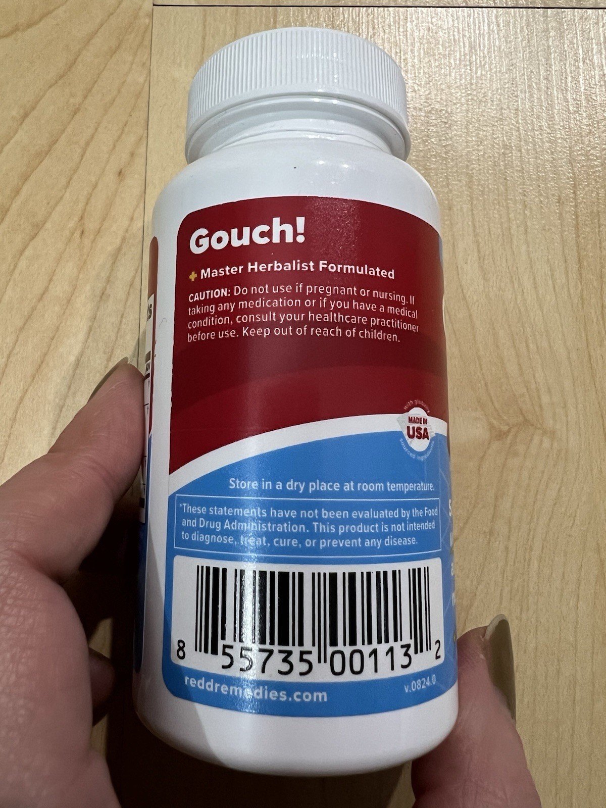 Redd Remedies Tart Cherry & Quercetin 60 Capsules Uric Acid Kidney Support Gout