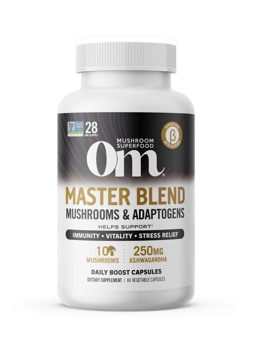 Om Master Blend Mushroom Capsules – Organic Mushroom Supplement – 84 capsules
