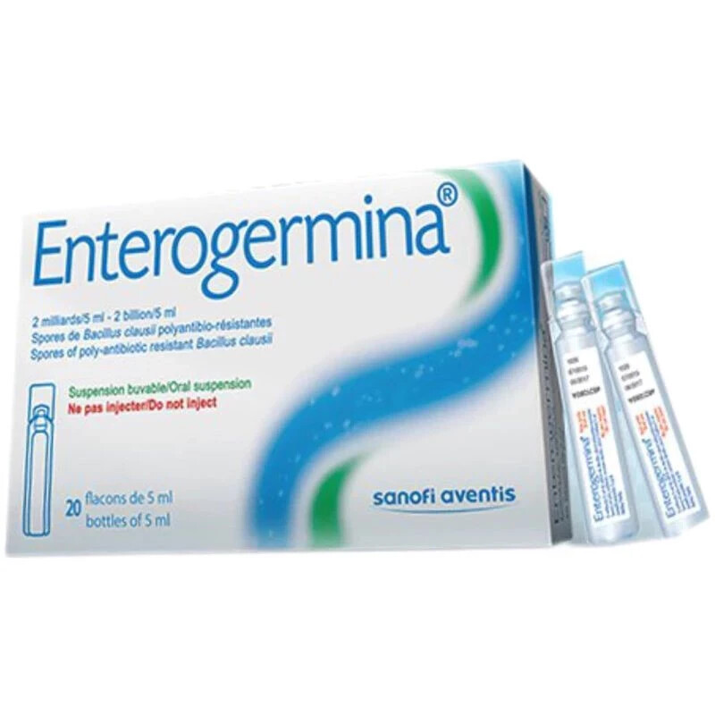 Enterogermina Bacillus Clausii Probiotic 2 Billion CFU/5mL (20 Vials) New
