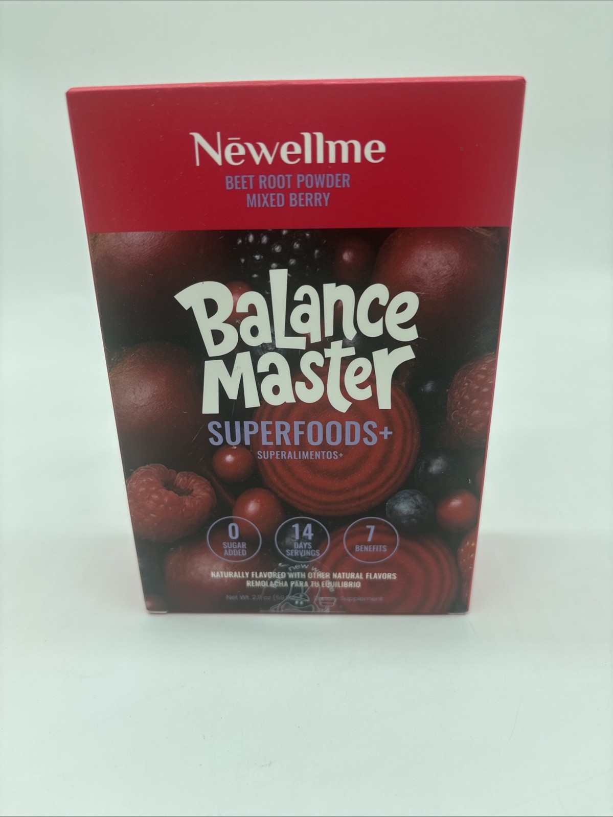 Newellme Balance Master Superfoods Beet Root Powder Mixed Berry 14ct Exp 01/2028