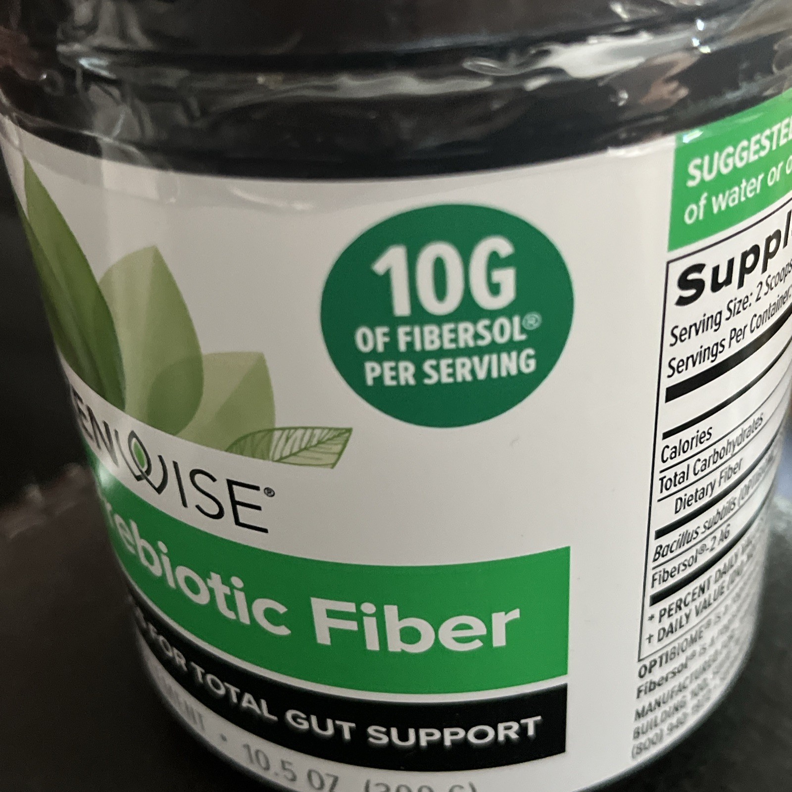 Zenwise Prebiotic Fiber Probiotics Bacillus Flaxseed Powder Digestive 10.5 oz