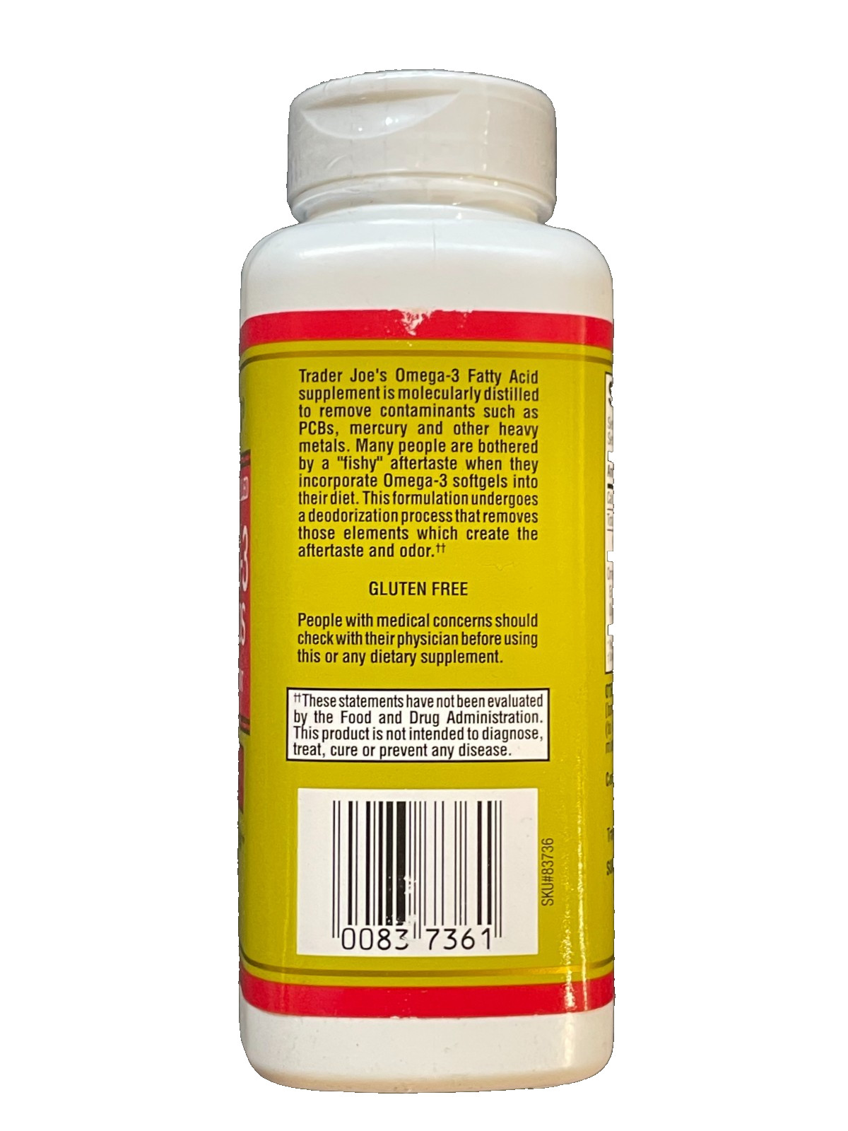 Trader Joe’s Omega-3 Fatty Acids Dietary Supplement 90 Gels