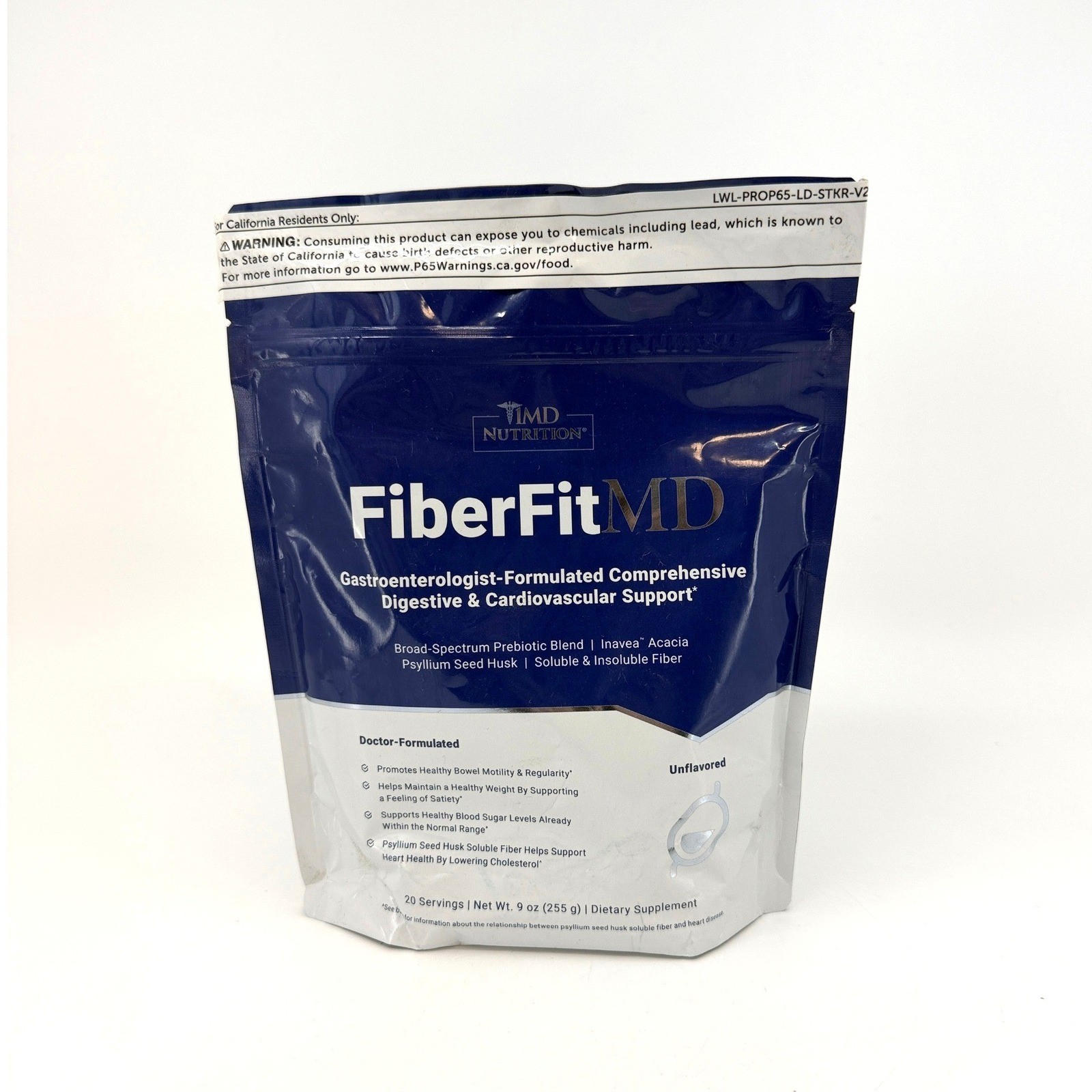 1MD Nutrition FiberFitMD Digestive Cardiovascular Support Prebiotic Fiber 04/26