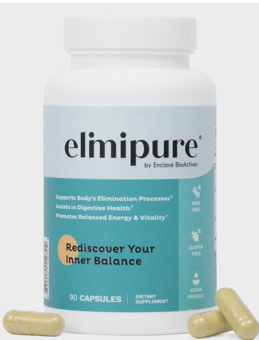 elmipure Digestive Support Dietary Supplement Non GMO Vegan 90 Capsules