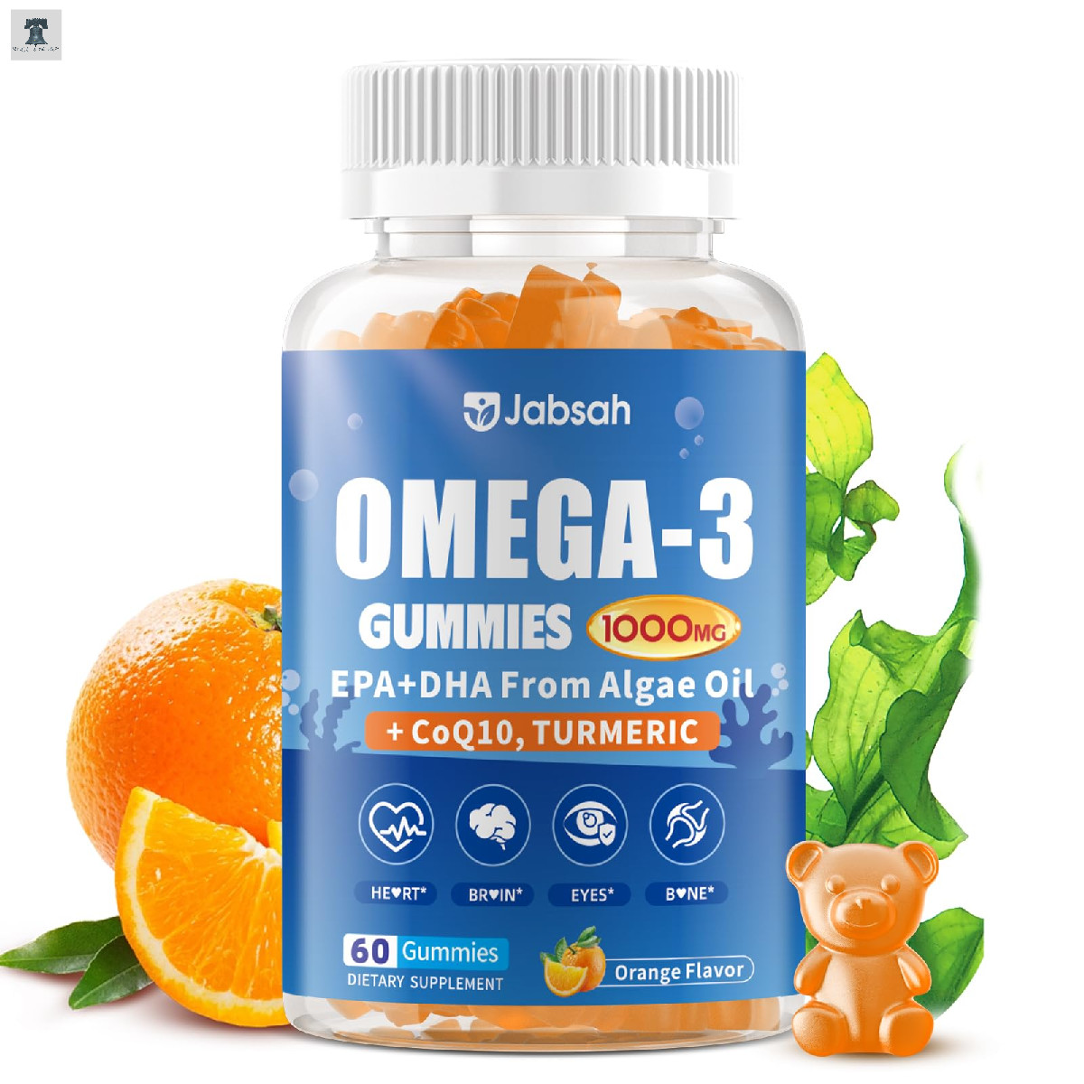 Jabsah Vegan Omega-3 Gummies 1000Mg From Algae Oil Dha 460Mg Epa 230Mg Omega 3