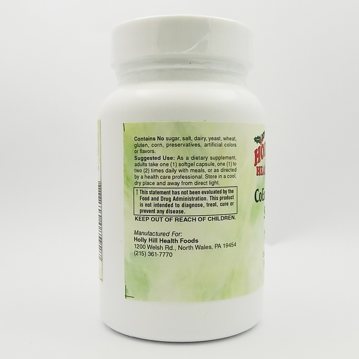 Holly Hill Health Foods, CoEnzyme Q10 100 MG, 60 Softgels