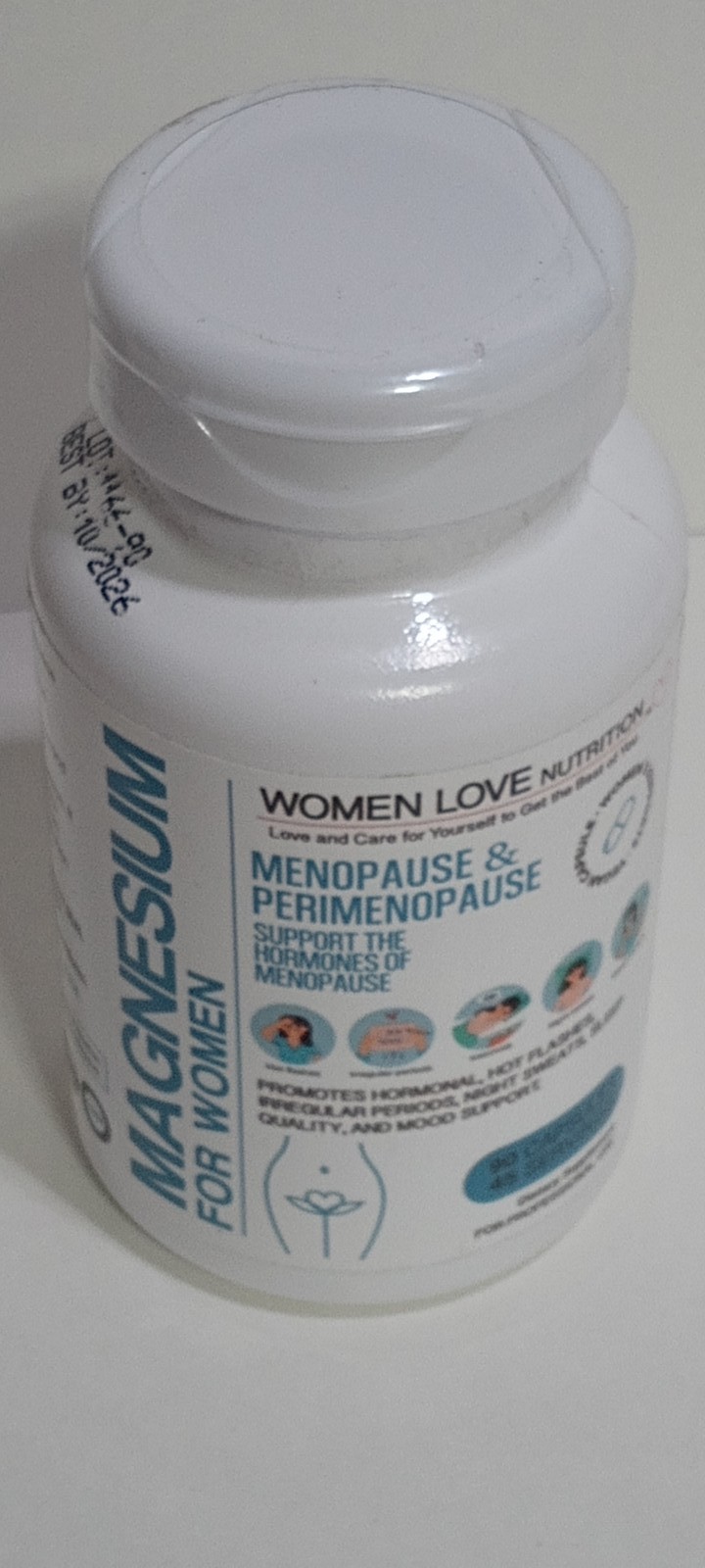 WOMEN LOVE NUTRITION Magnesium for Women Menopause Perimenopause 90 Capsules