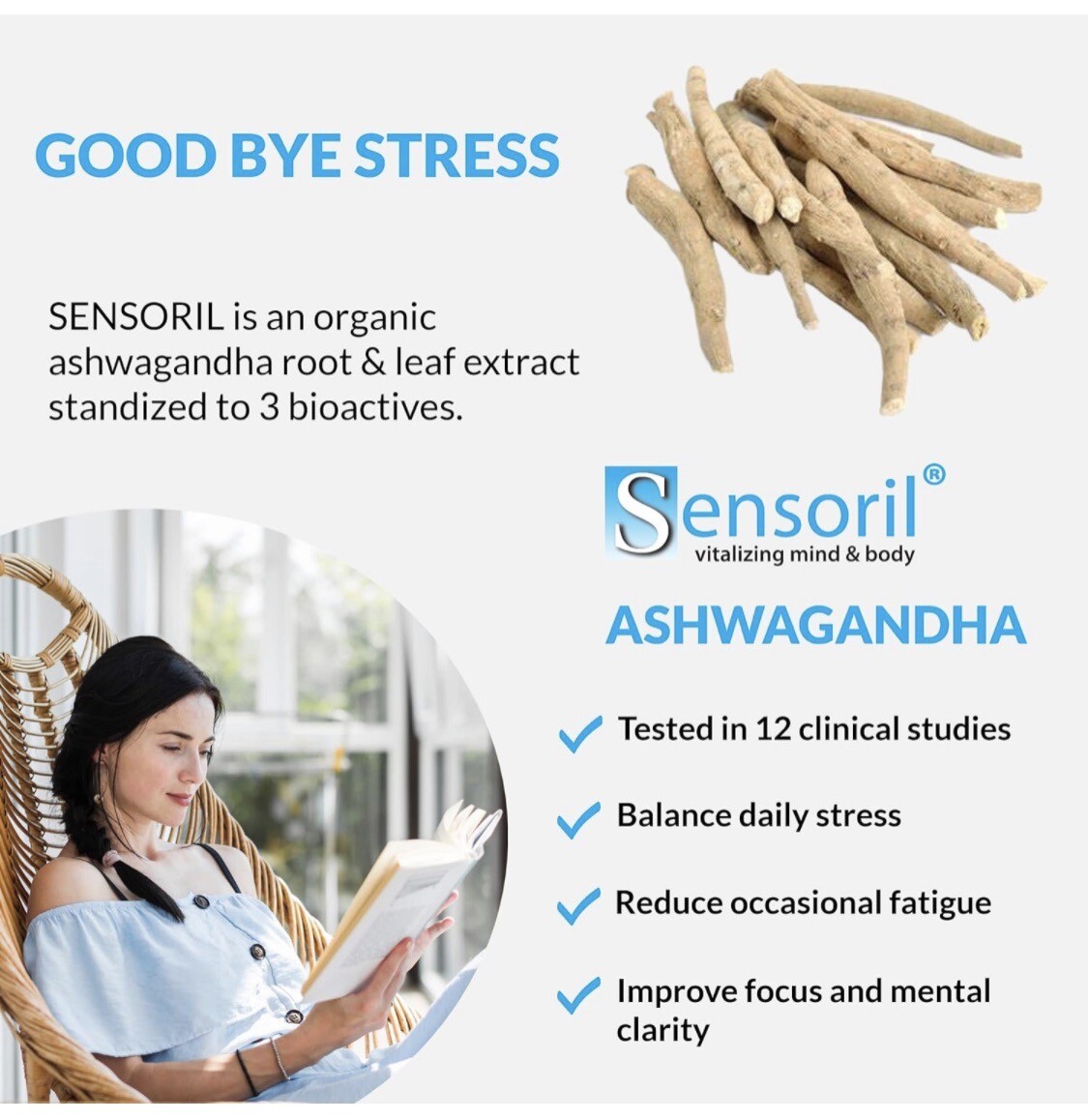 Organic Saffron Ashwagandha Supplement for Stress, Anxiety, Sleep, Mood Support