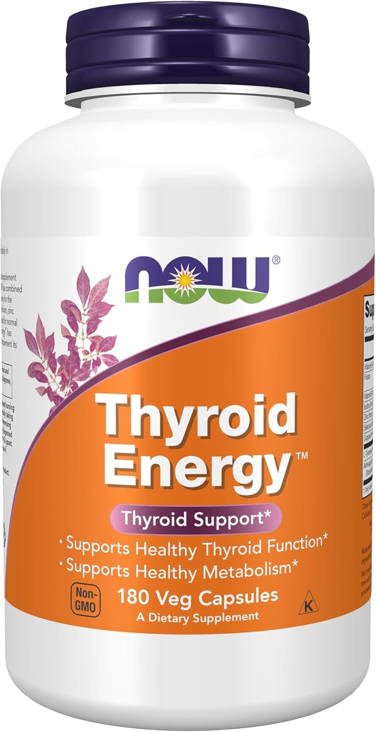 New NOW FOODS Thyroid Energy 180 Veg CapsuleseXP. 02/2027
