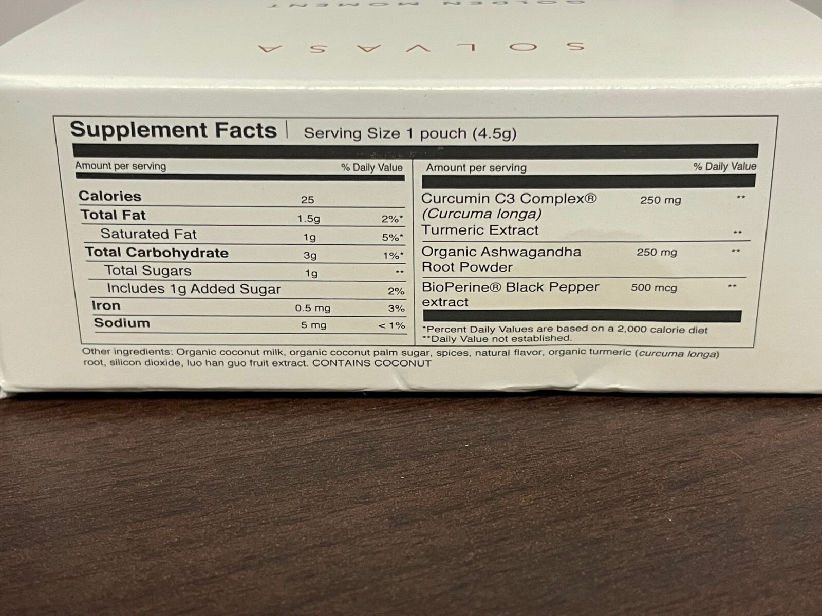 Mfg 02/2020 – Solvasa Golden Moment Turmeric Elixir 15ct packets drink mix