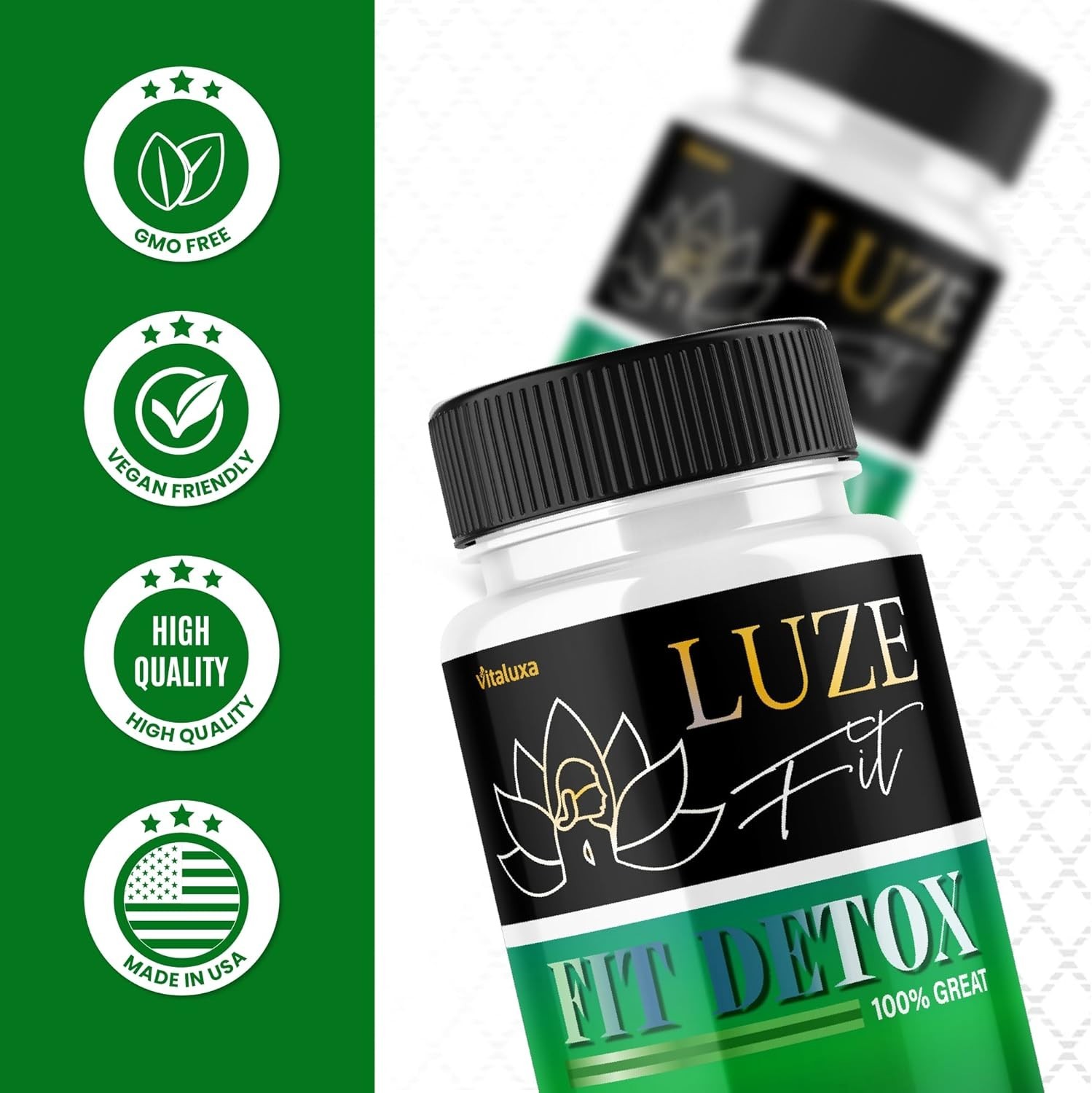 (3 Pack) Luze Fit Detox Pills, Detox Formula for Natural Weight (180 Capsules)