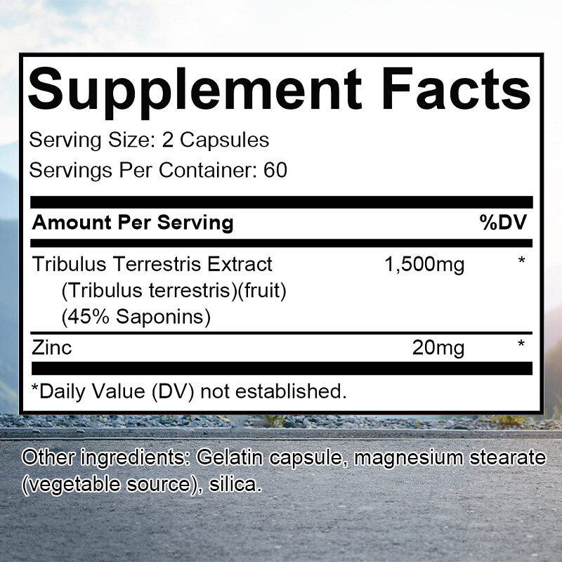 Tribulus Terrestris for Men 1500mg | 120 Capsules | Maximum Strength