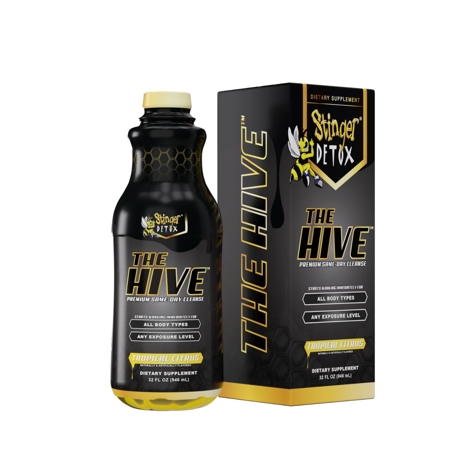 Stinger Detox THE HIVE Premium Same-Day Cleanse | Tropical Citrus | 32 OZ